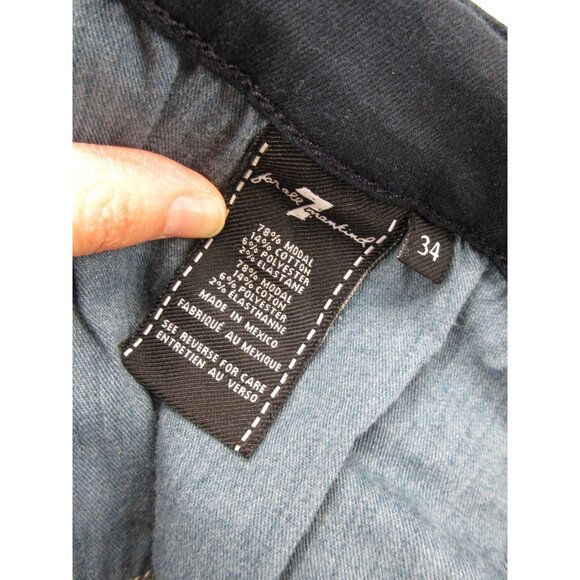 7 For All Mankind Jeans 34 Luxe Sport Slim Fit Denim Stretch 34X25 - Picture 9 of 10